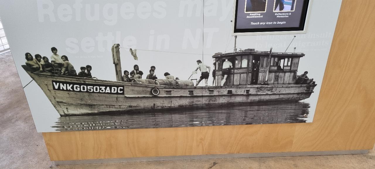 SJR21.d7: NT Museum: details of Vietnamese escape boat III