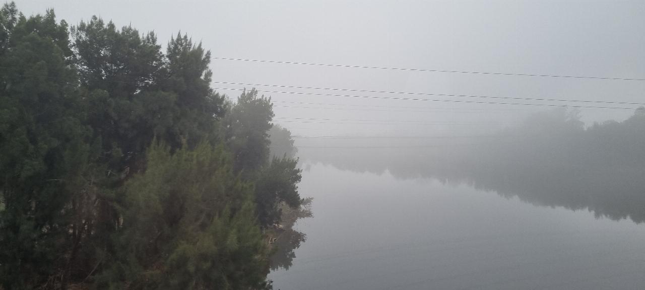 SJR21.d23: fog on the Nepean River, approaching Sydney
