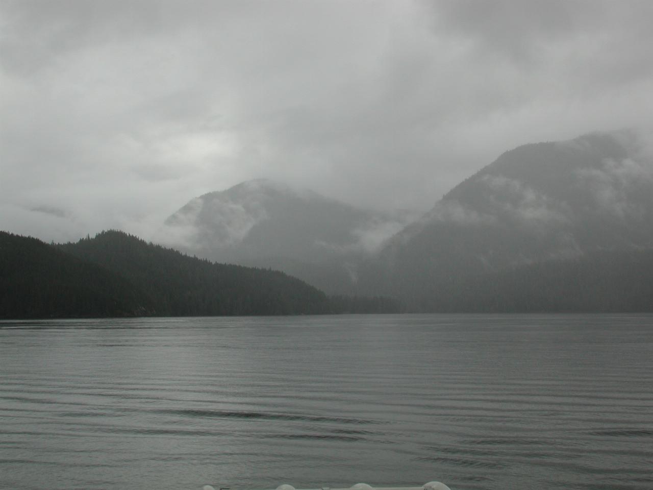 More hills and low clouds