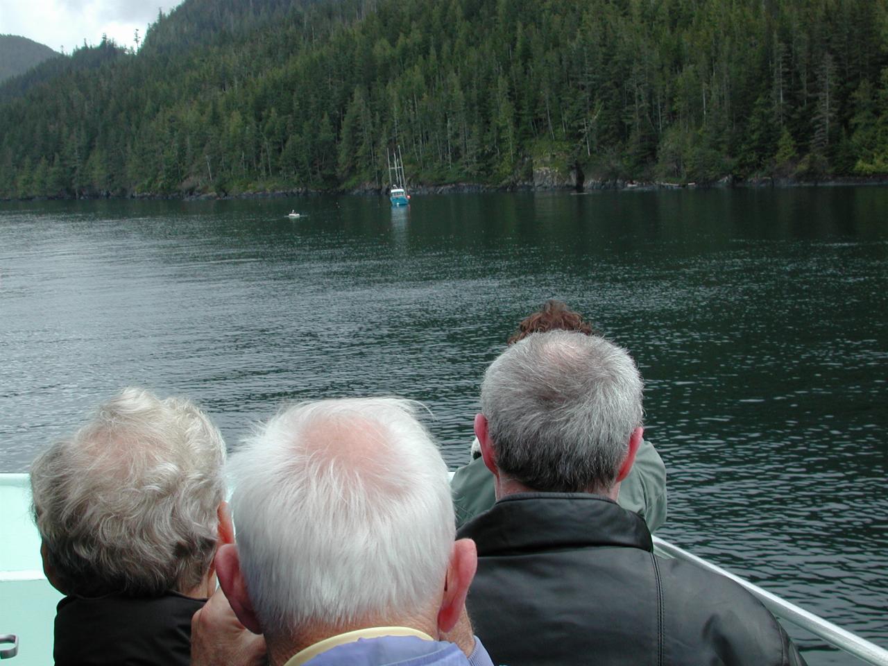 Approaching the disabled fishing boat to provide a tow