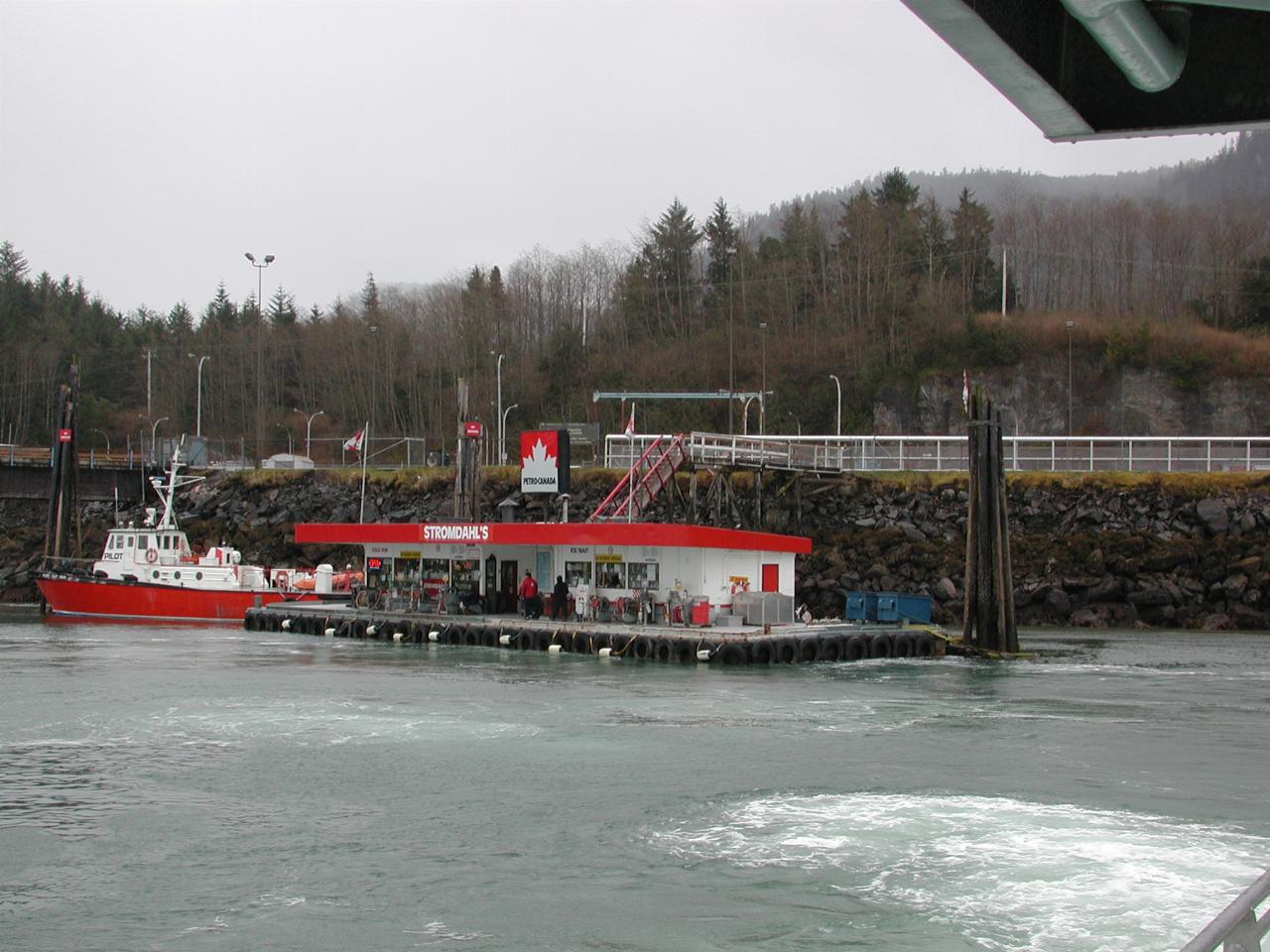 Klondike Express pulling away from Prince Rupert fuel dock