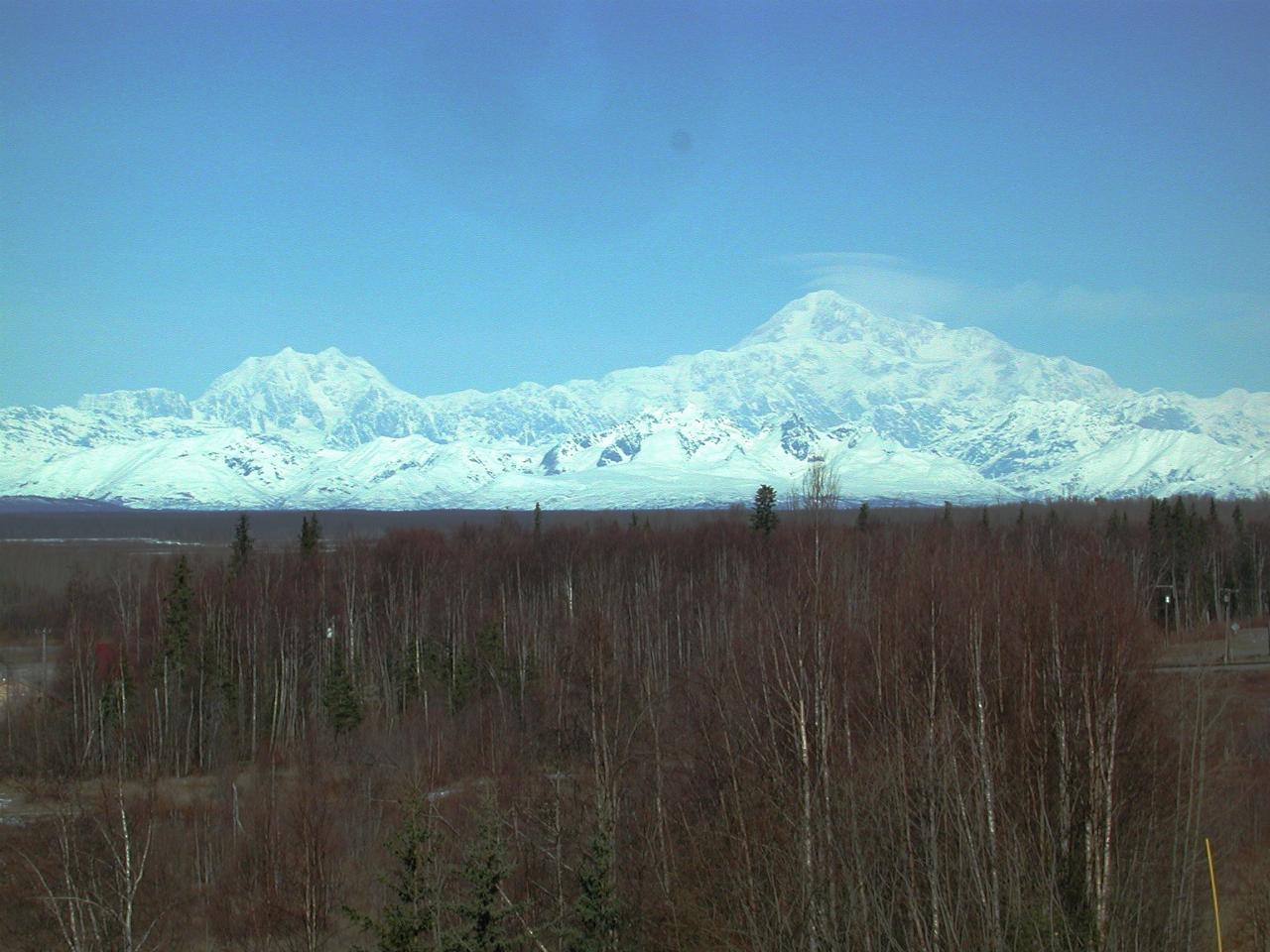 Alaska Range from just before Talkeetna - Mts Hunter and McKinley