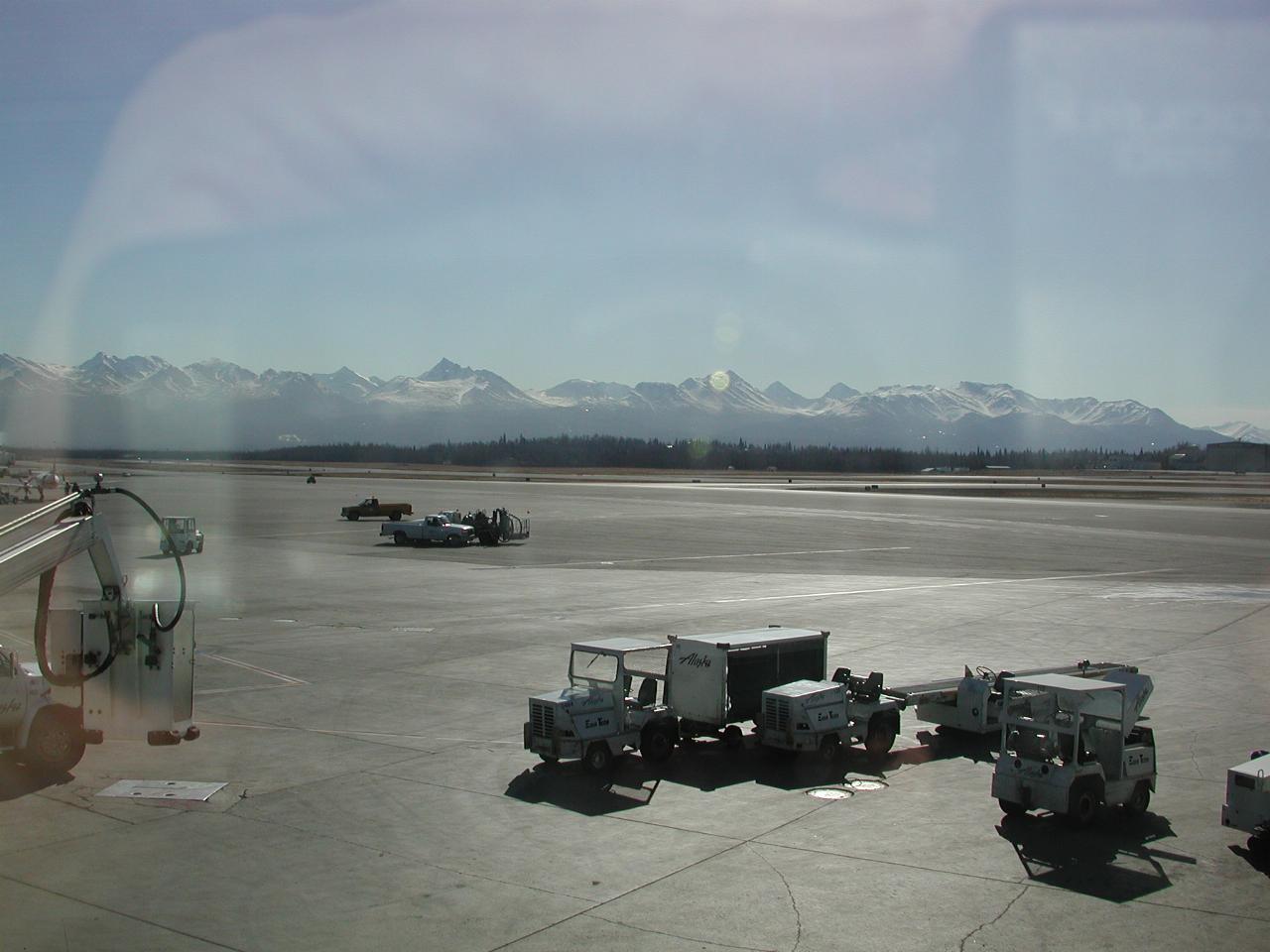 Anchorage Airport's mountain views