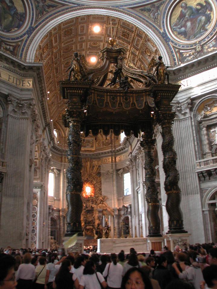 St. Peter's main altar with Bernini's Baldacchino (canopy)