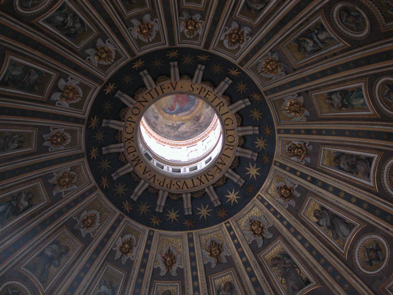 A close up of St. Peter's dome