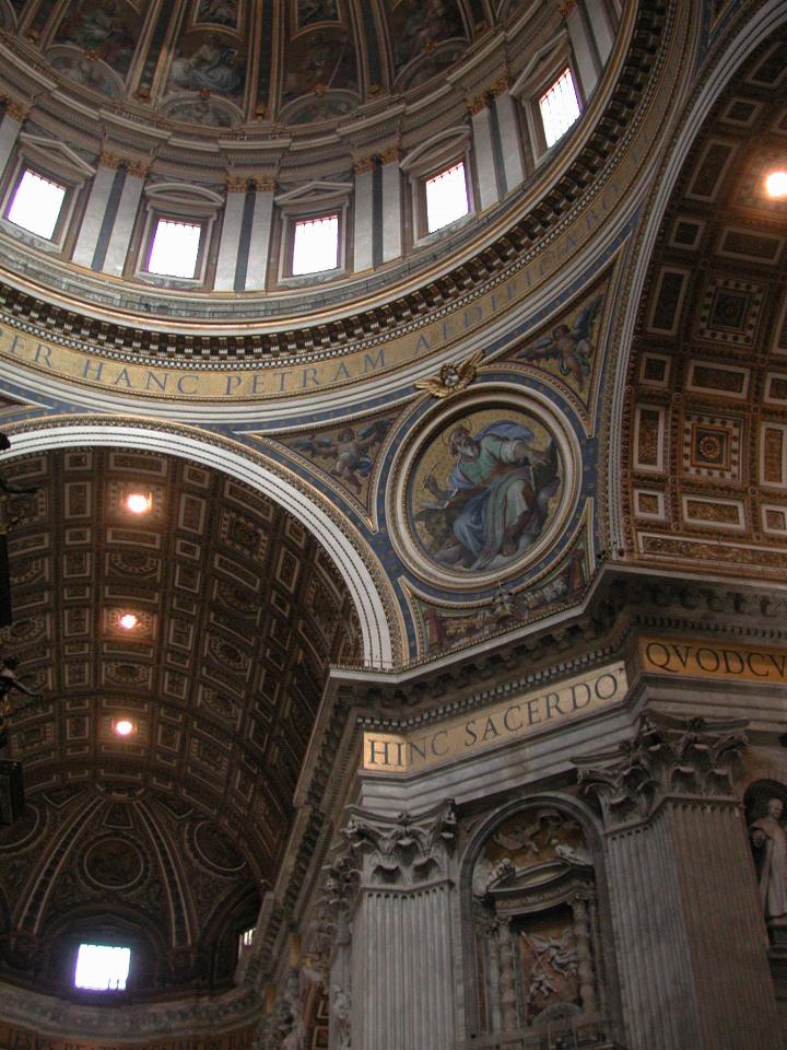 Close up of lower level of St. Peter's dome