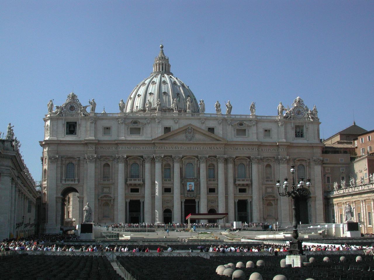 Front view of St. Peter's Basilica