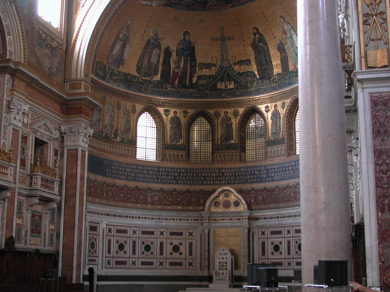 Behind altar at St. John Lateran