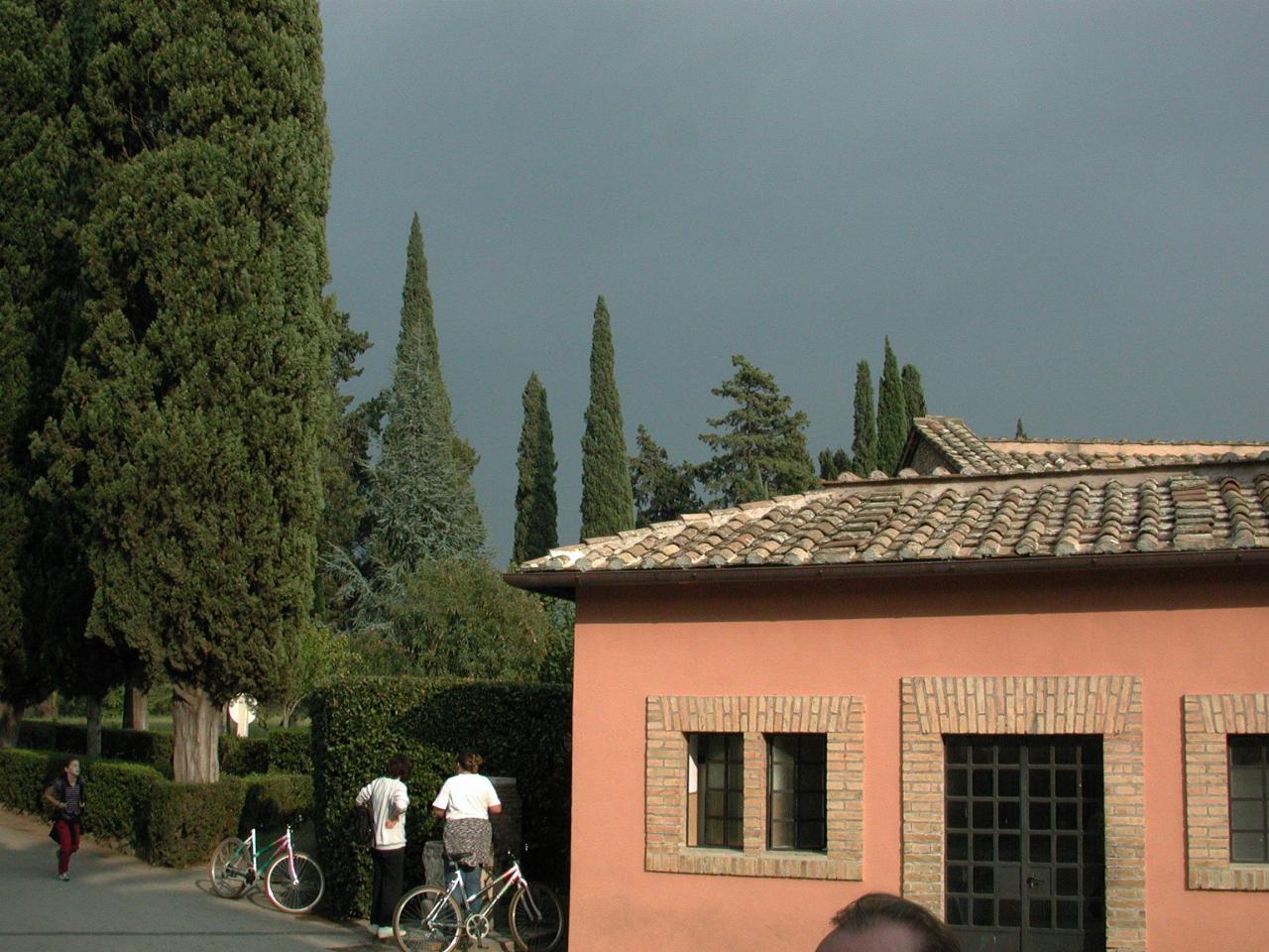 Approaching storm over St. Callixtus catacombs