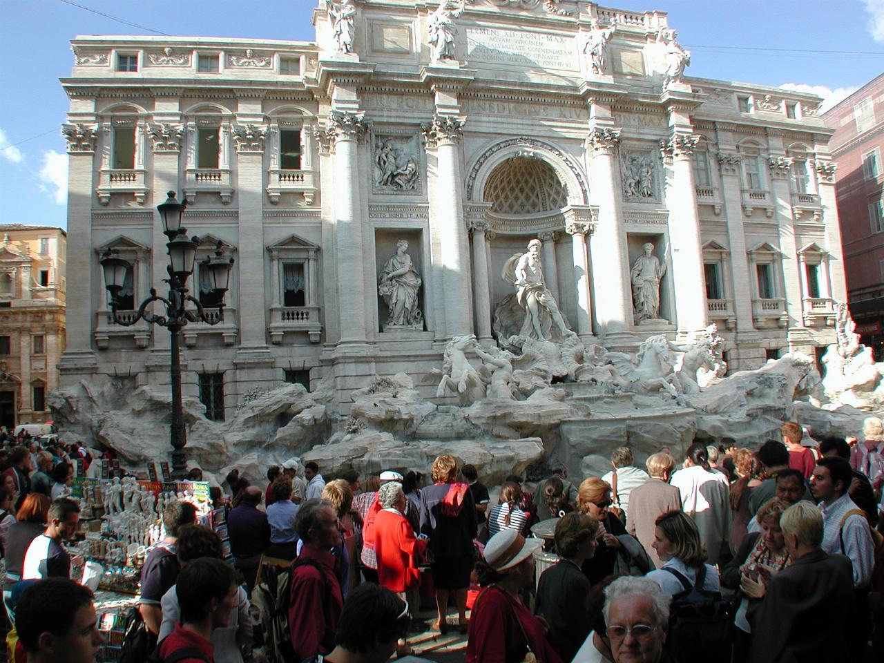 Trevi Fountain, without water - drained on Monday to remove coins