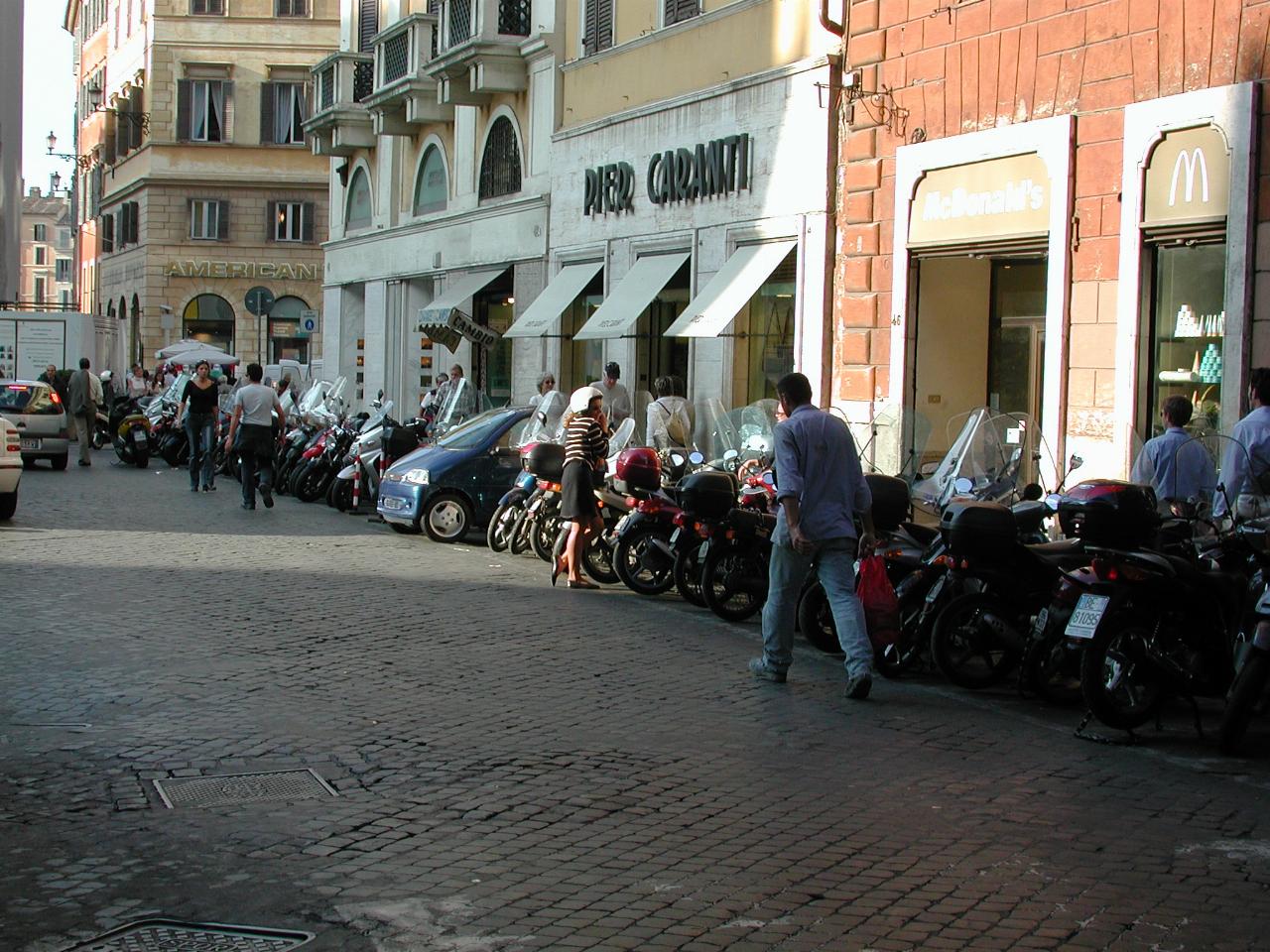 Creative parking near Piazza di Spagna