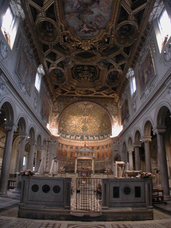 Basilica of San Clemente, showing altar and 