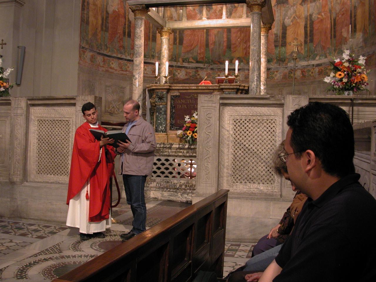 Mass at Basilica of San Clemente - Italian reading by Mark Brown!