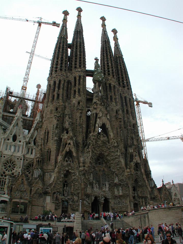 Wide angle view of the eastern end of the church