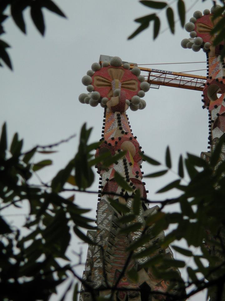 Close up of spires at western end