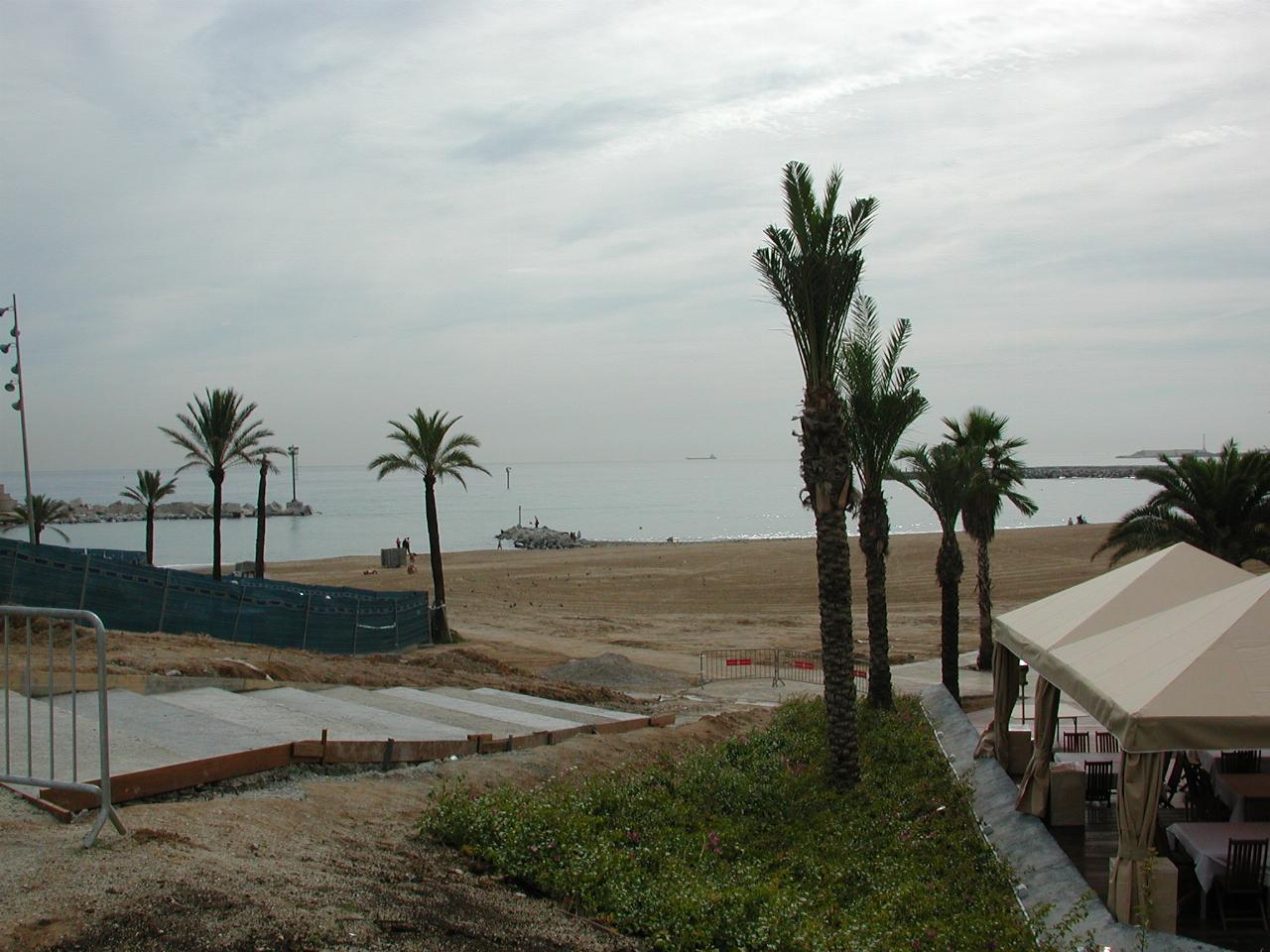 The Mediterranean Sea and beach in Barcelona