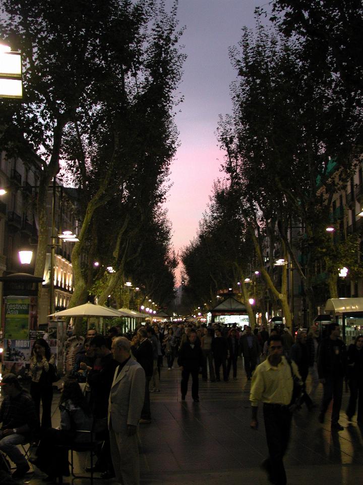 Las Ramblas, Barcelona - very busy place