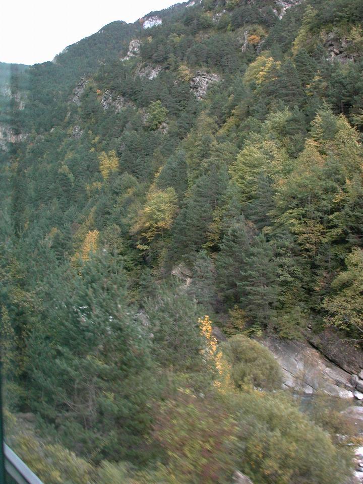 Autumn scenery crossing the Pyrenees
