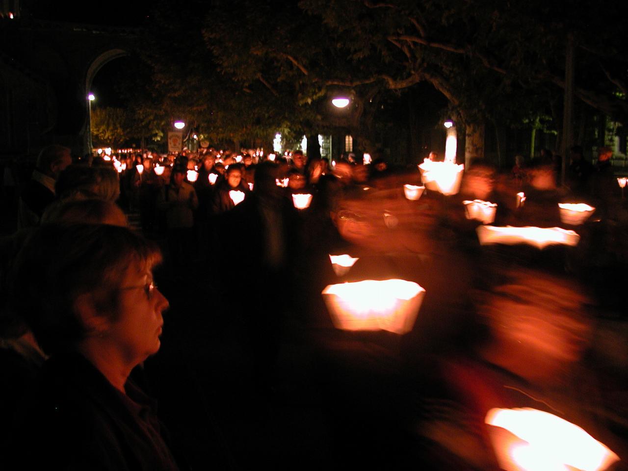 Torchlight procession at Lourdes