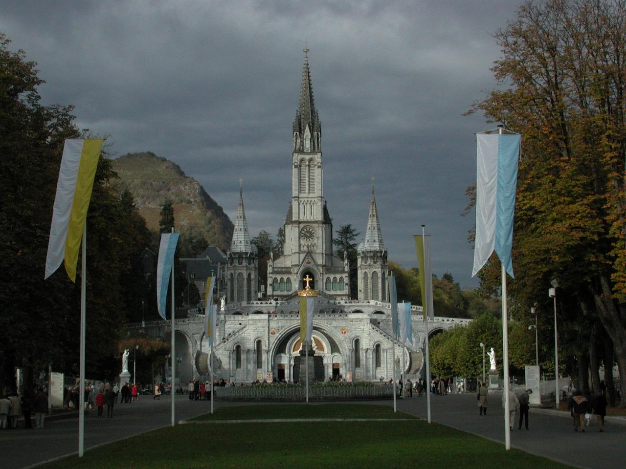 Lourdes Cathedral by day