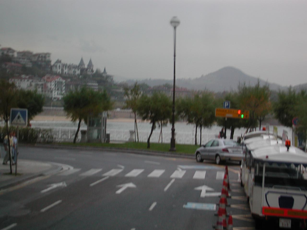 A not too well focused view of San Sebastian