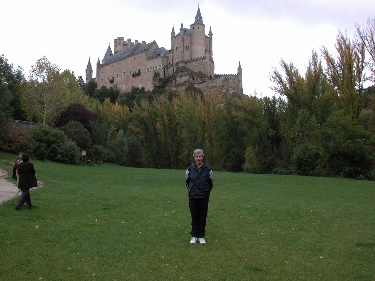 Peter in front of Segovia castle at Carmelite Monastery with St.  John of the Cross