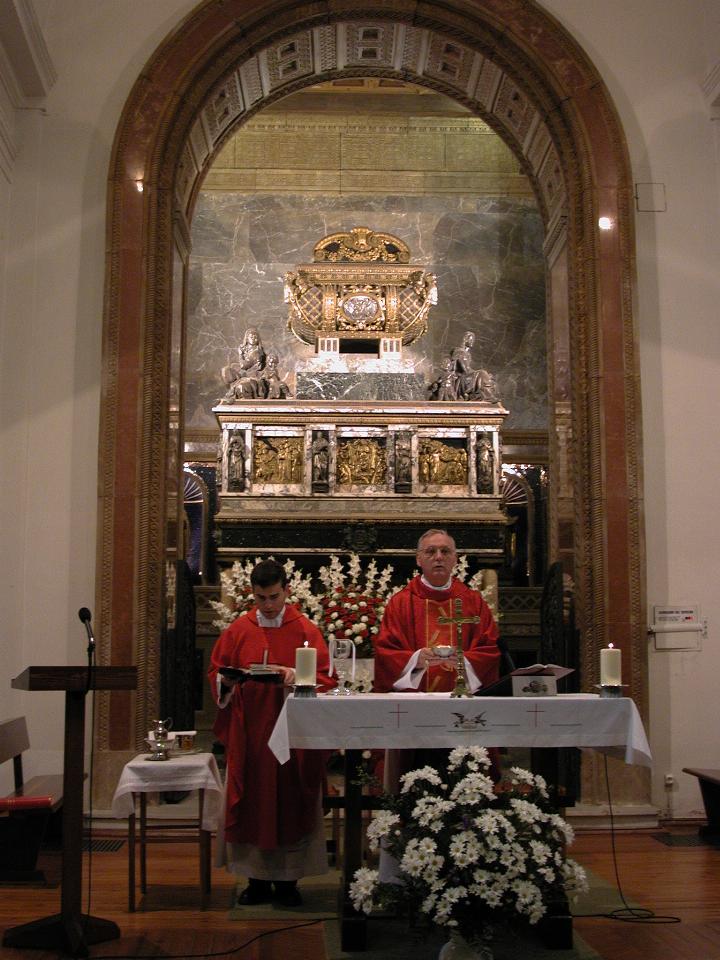 Mass at St. John of the Cross tomb, Segovia