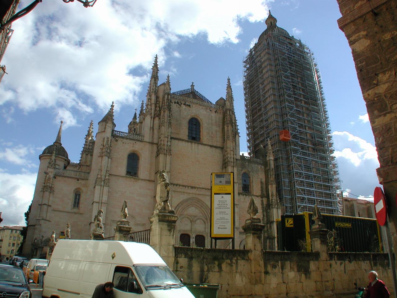 Segovia cathedral, undergoing restoration