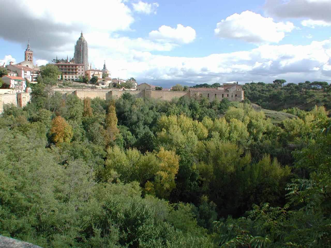 Looking towards Segovia from park in front of Alcazar, Segovia