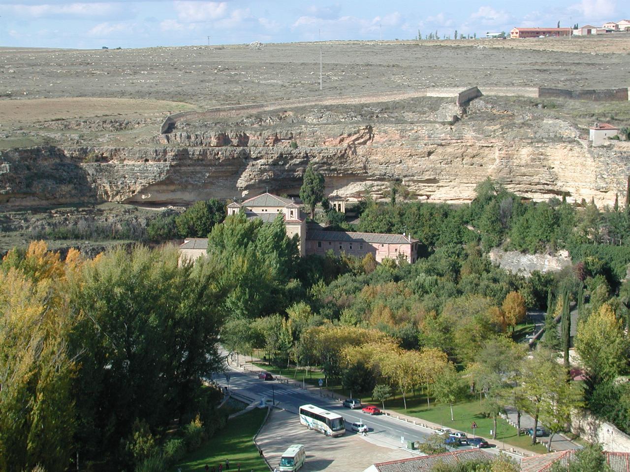 Discalced Carmelite Monastery (St. John of the Cross mausoleum) from Alcazar de Segovia Well Balcony