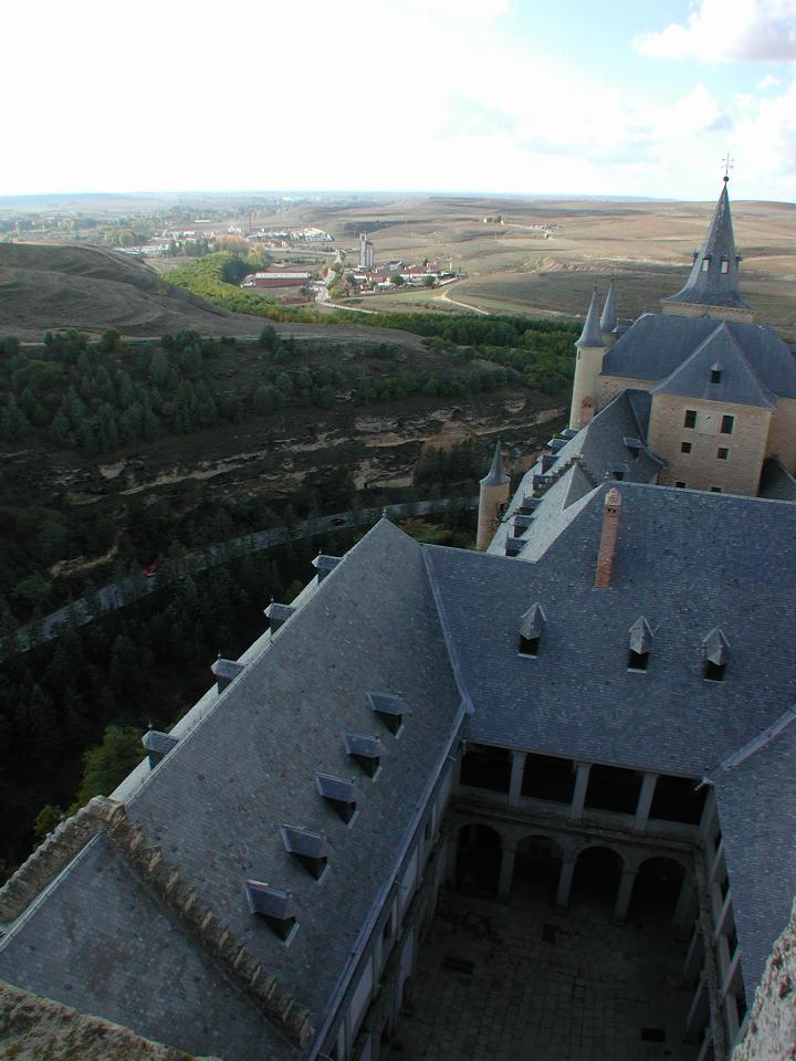 Looking over Alcazar de Segovia from John II Tower