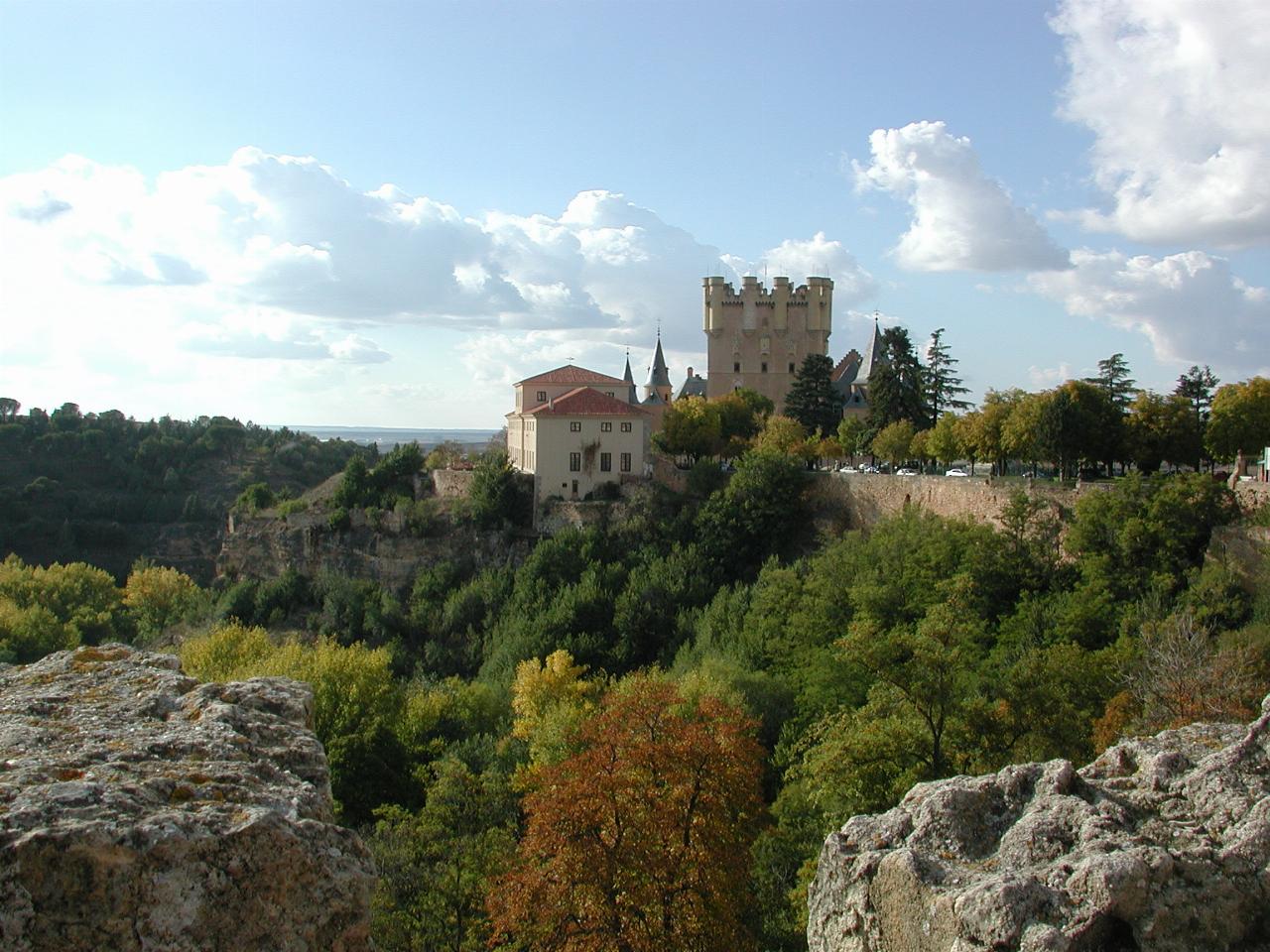 Alcazar de Segovia as seen from old city walls