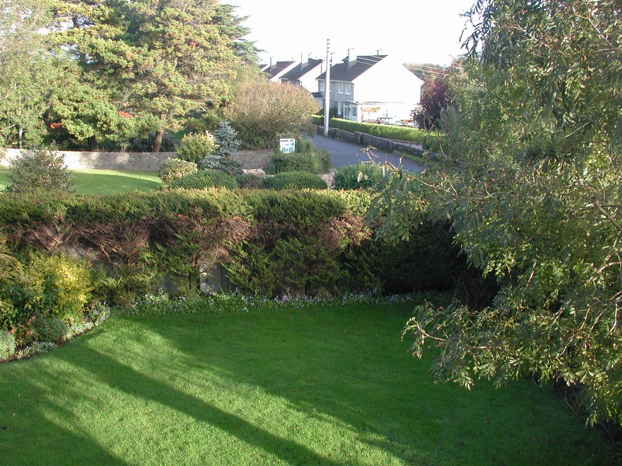 View out window of Galway B & B