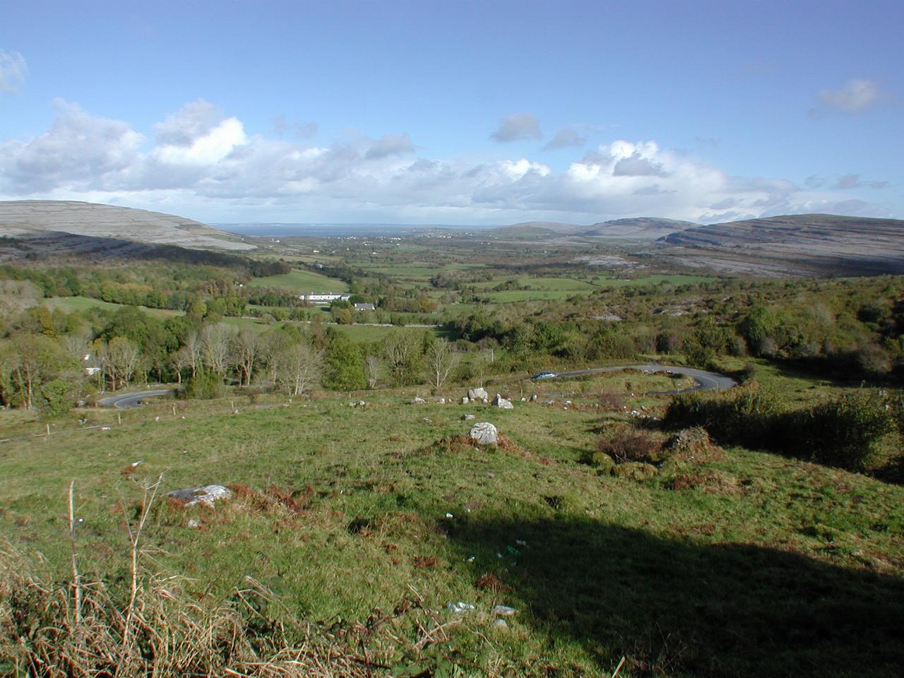 General view of Galway Bay from The Burren