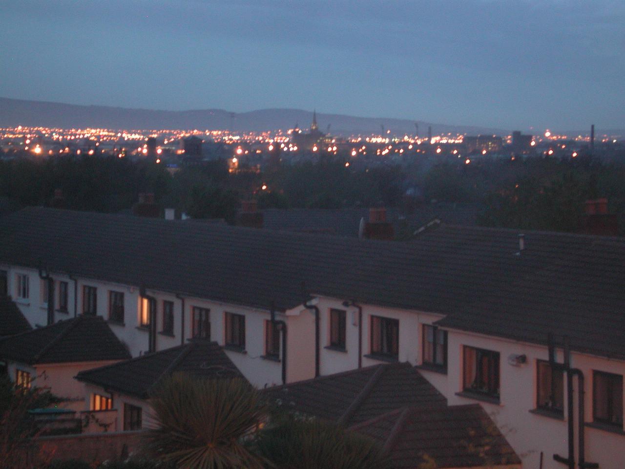 Sunset over Dublin - not very clear