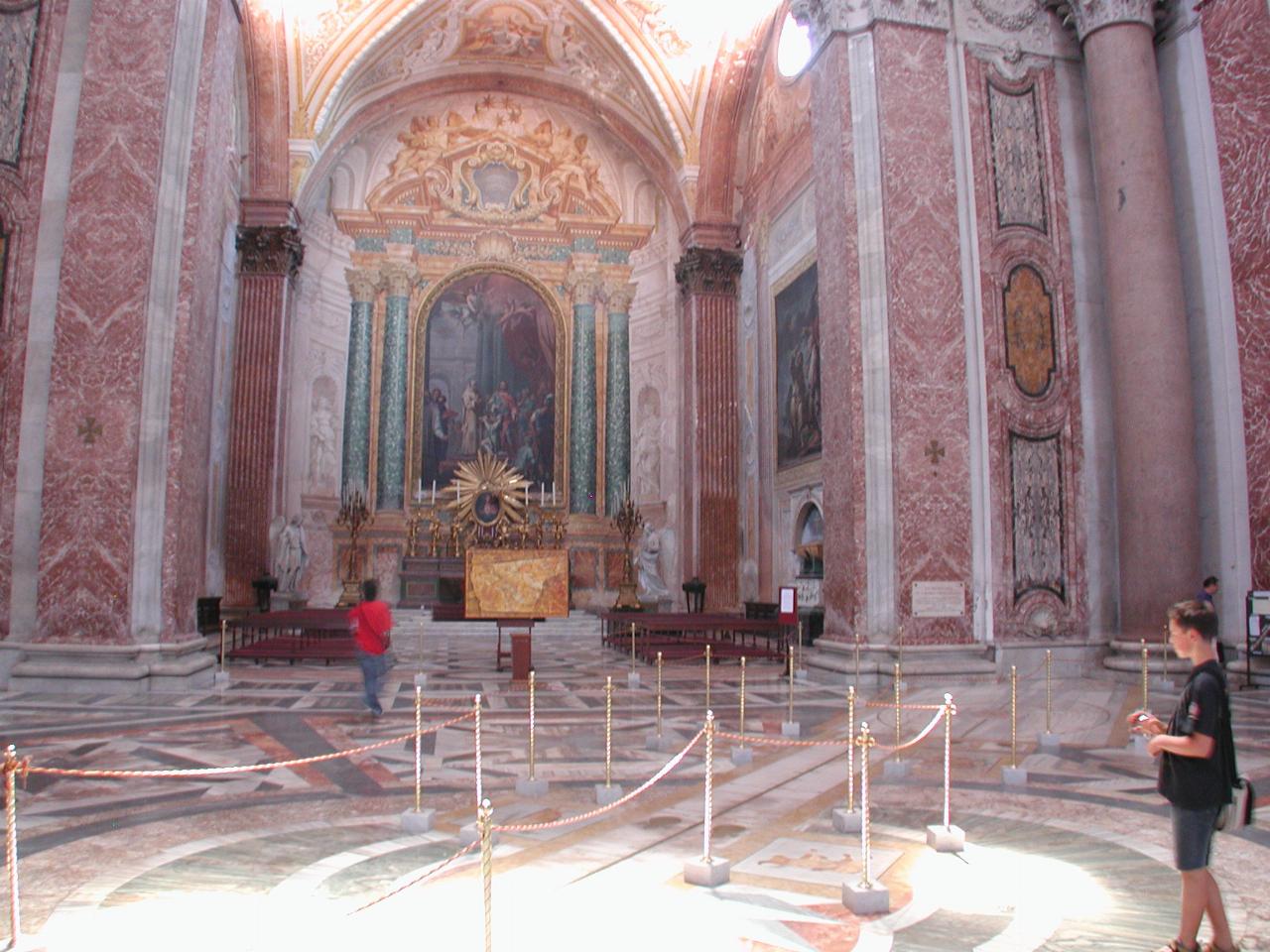 Another altar and the (roped off) astronomical guide in S. Maria Degli Angeli
