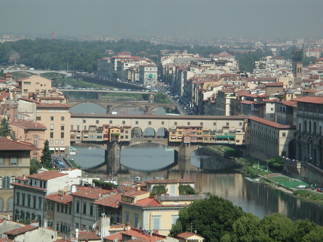 Ponte Vecchio and River Arno from Piazzale Michelangelo