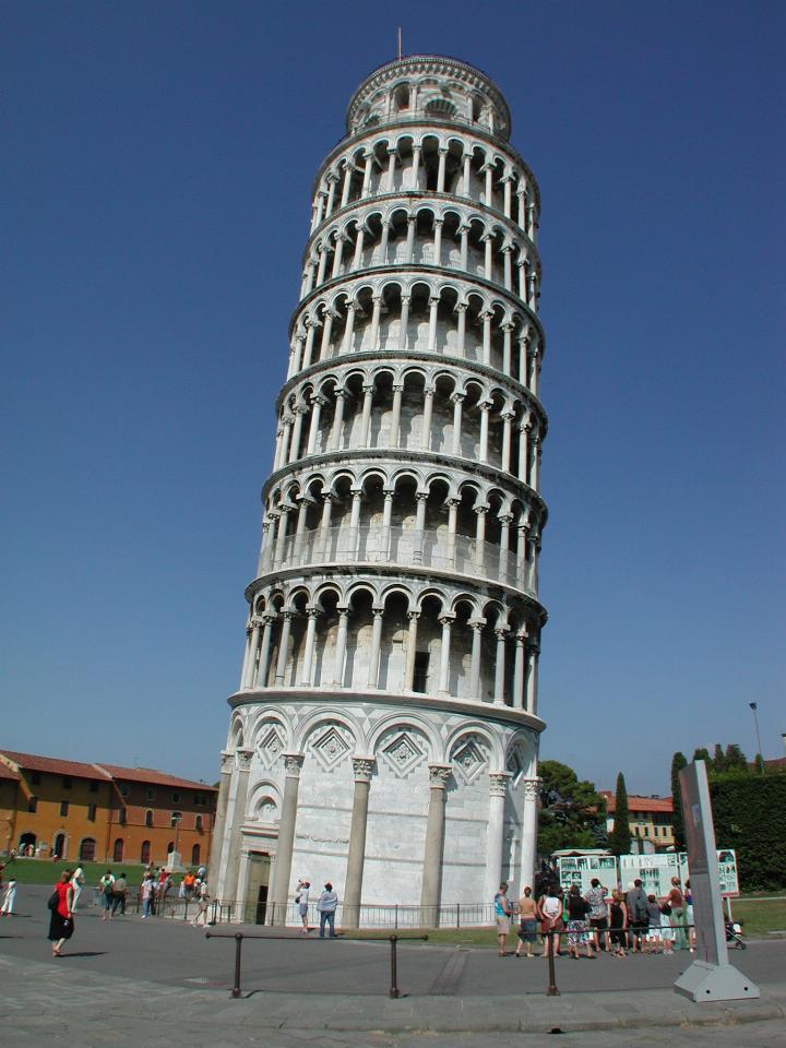 The leaning tower of Pisa