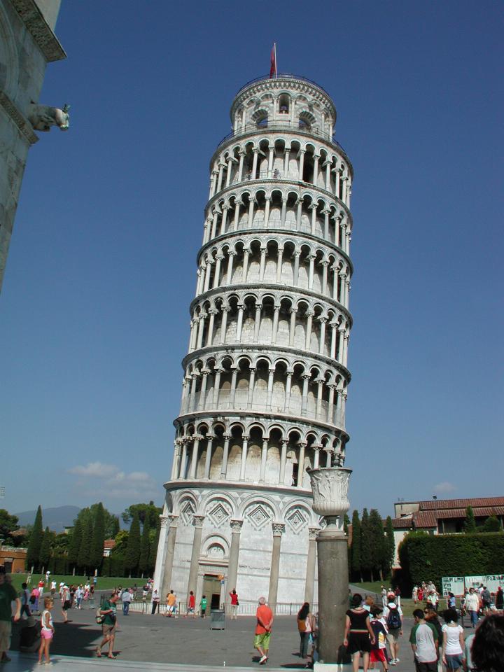 The leaning tower of Pisa