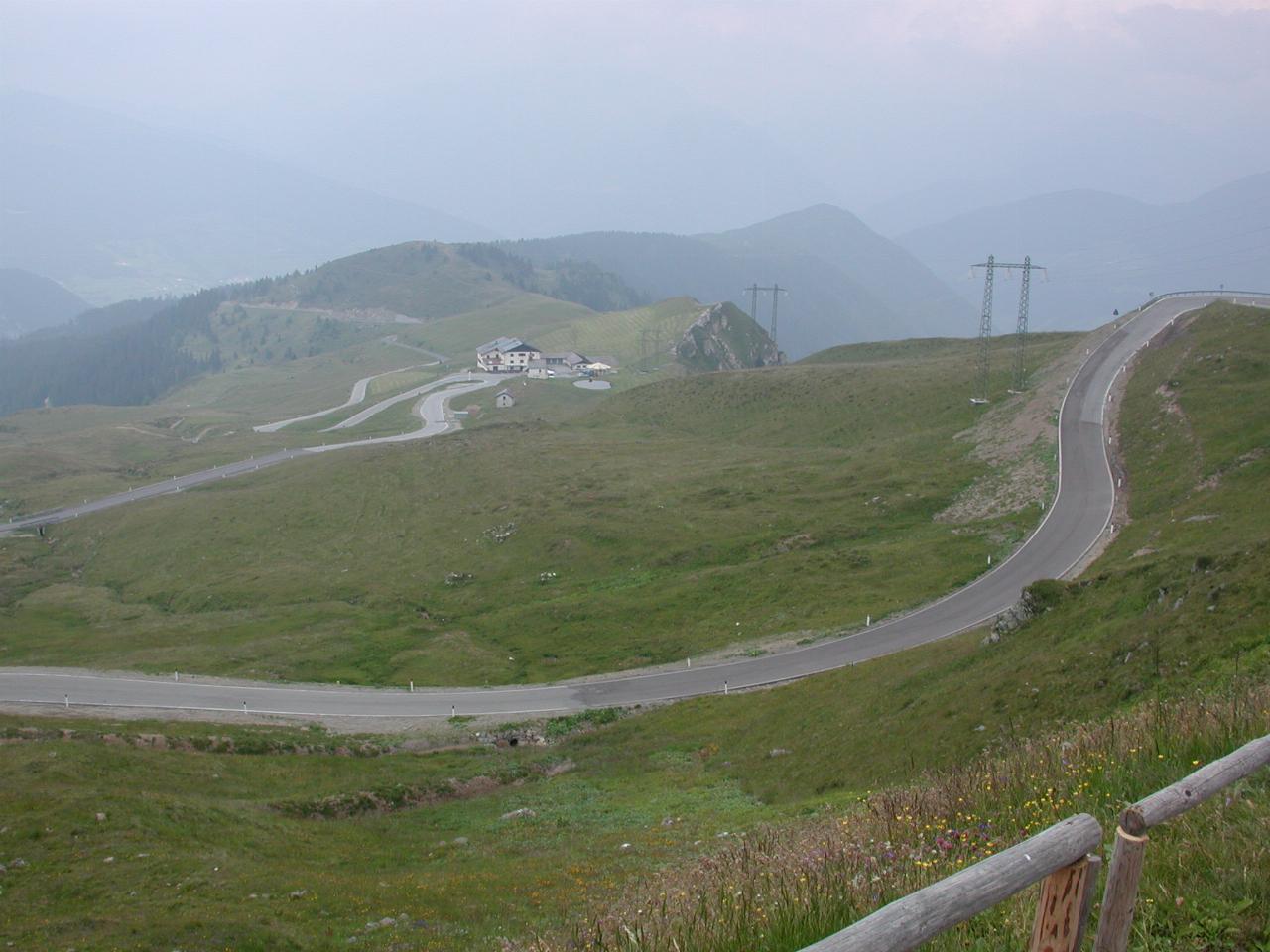 The road nearing the top of Jaufen Pass, approaching from the eastern side