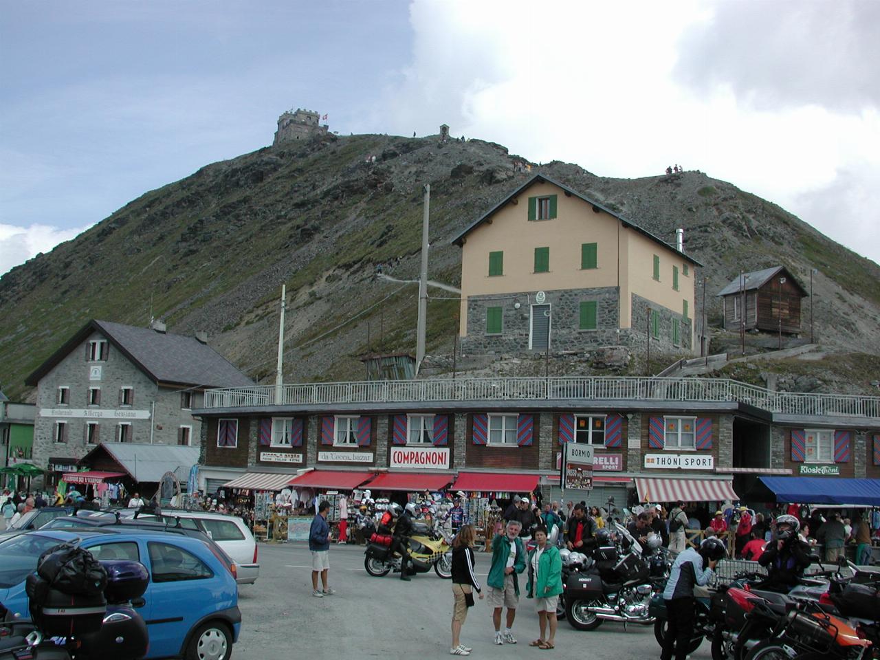 Fort atop pass;  generally busy tourist area, with plenty of bikes and bikers