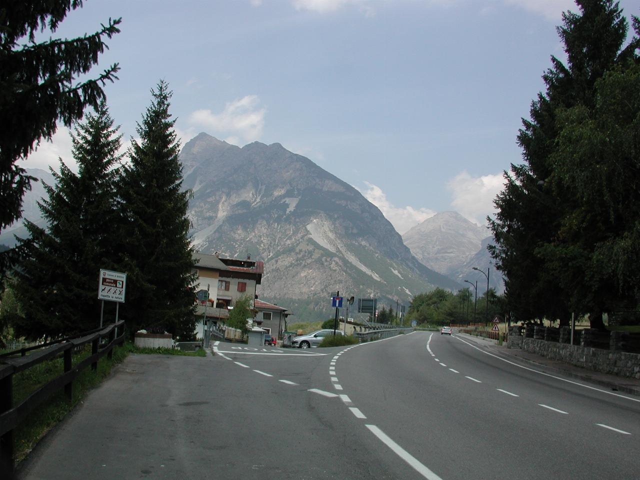 From Bormio, looking back towards Stelvio Pass