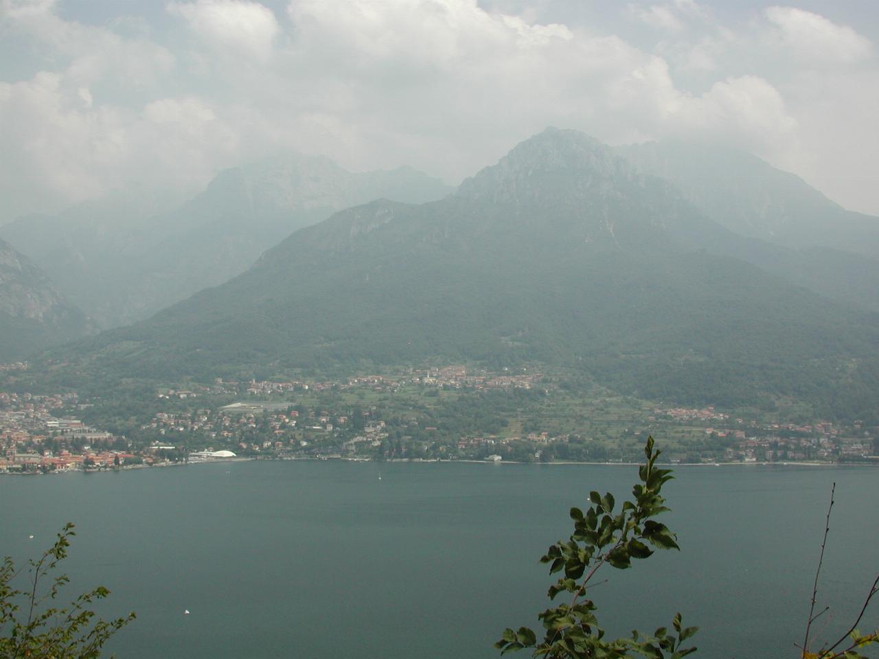 Looking across Lake Lecco towards the east