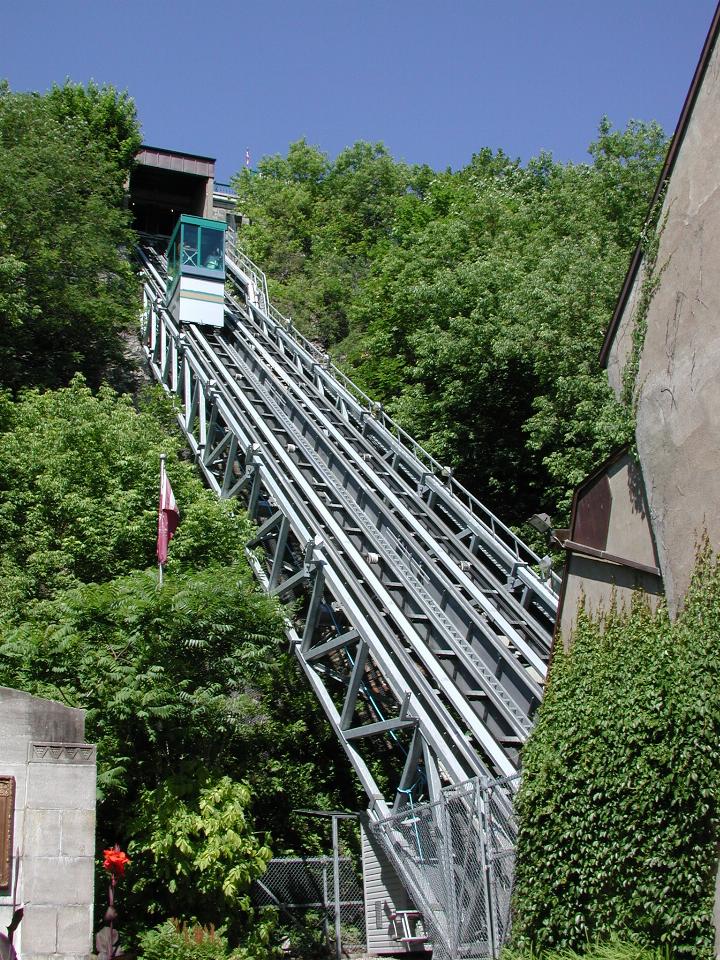 Funicular leading to Chateau Frontenac