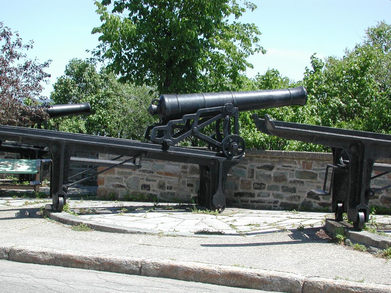 Old artillery along 