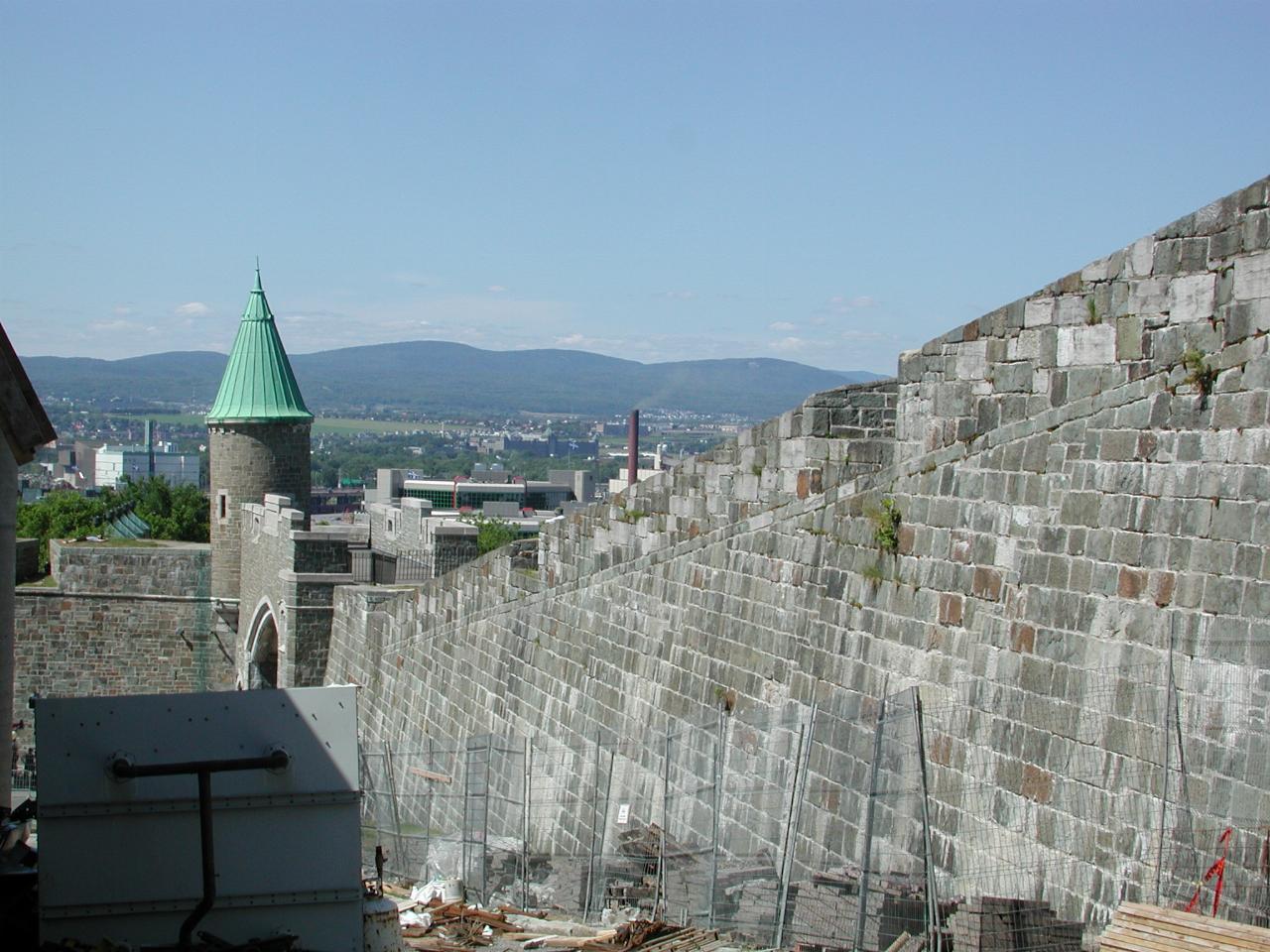 Old City walls,  looking vaguely north, from outside