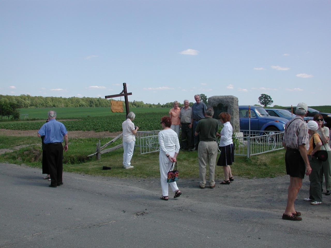 The tour group enjoying the reunion