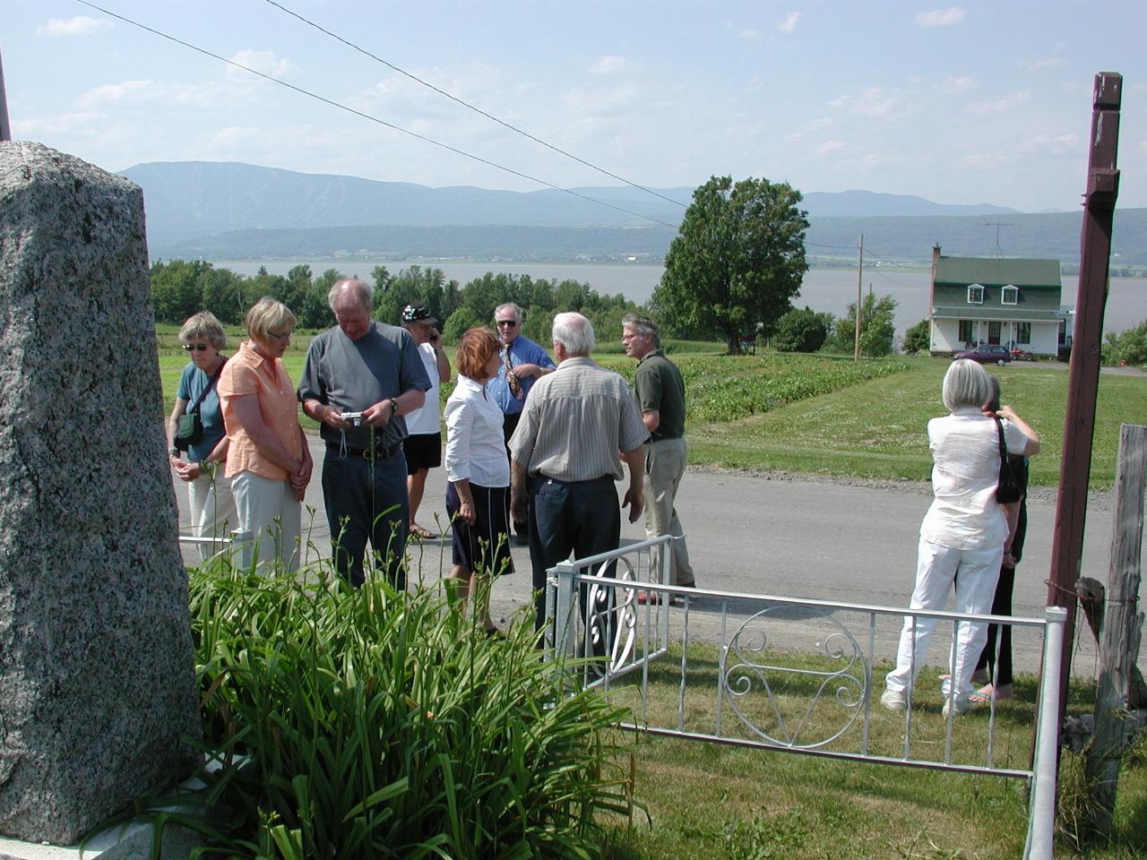 The tour group enjoying the reunion