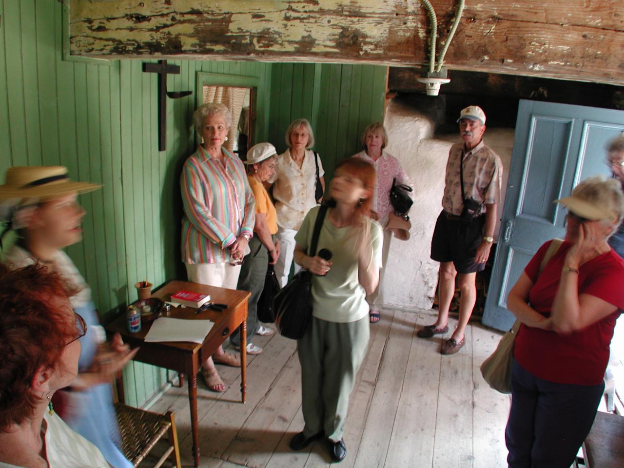 Tour group inside 