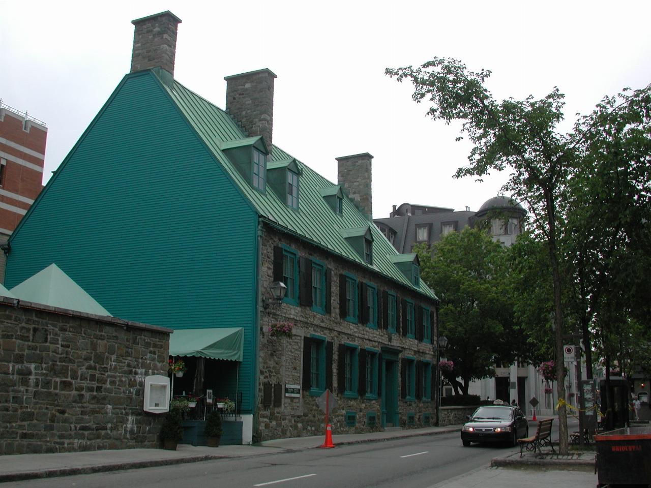 A building along Rue St. Louis - a typical style of old building